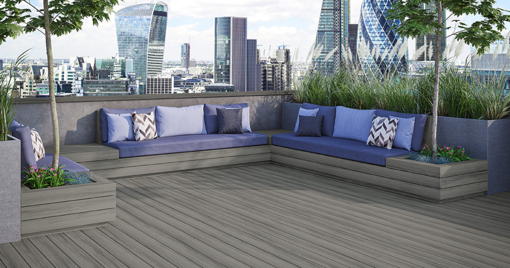 WPC decking With Outdoor Seating Area